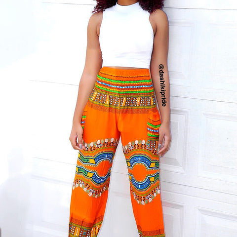 Orange tik pants