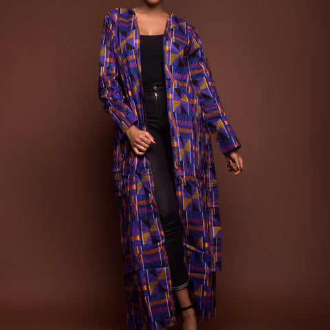 Kente Mauve Cardigan
