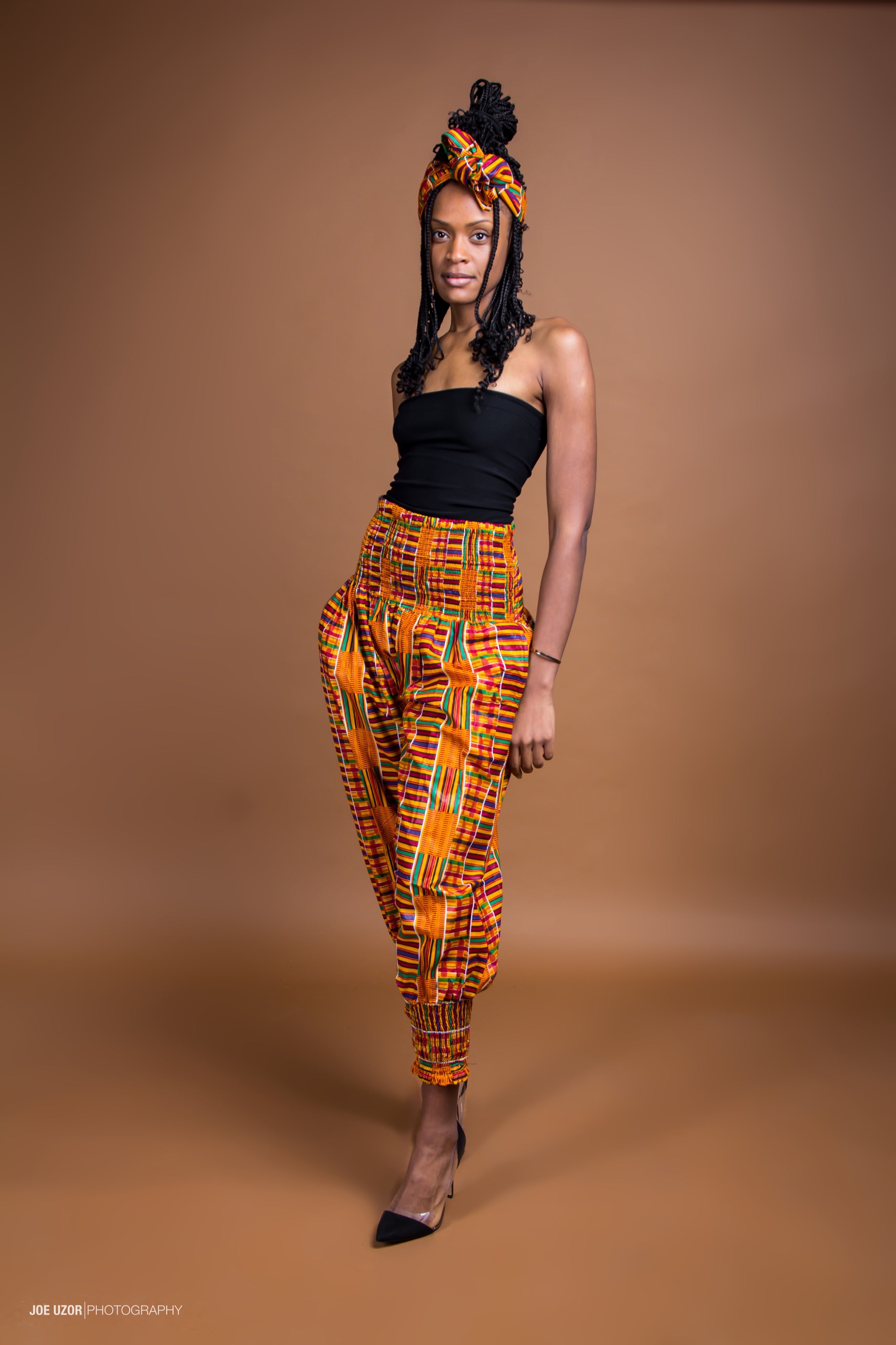 Kente kube pants and scarf