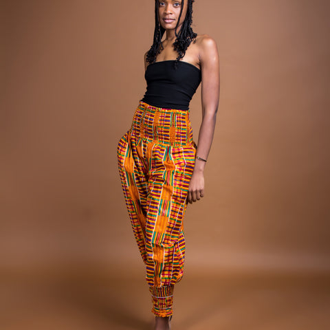 Kente kube pants and scarf