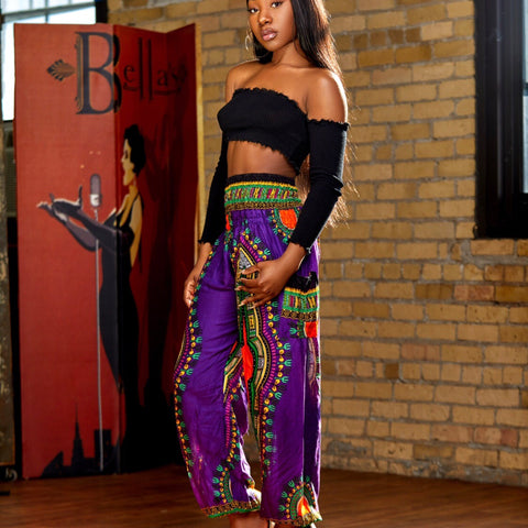 Purple tik pants