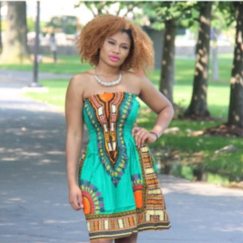 Green tube dress