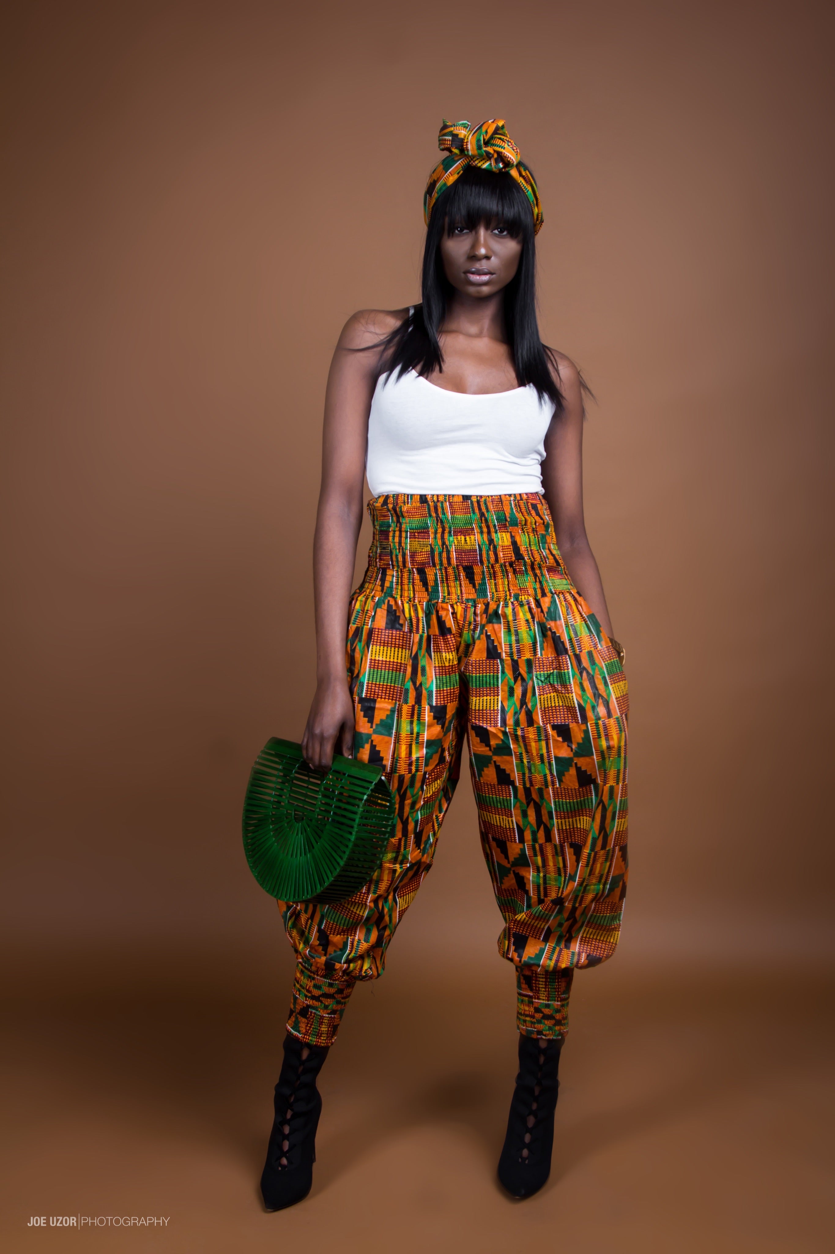 Kente rew pants and scarf
