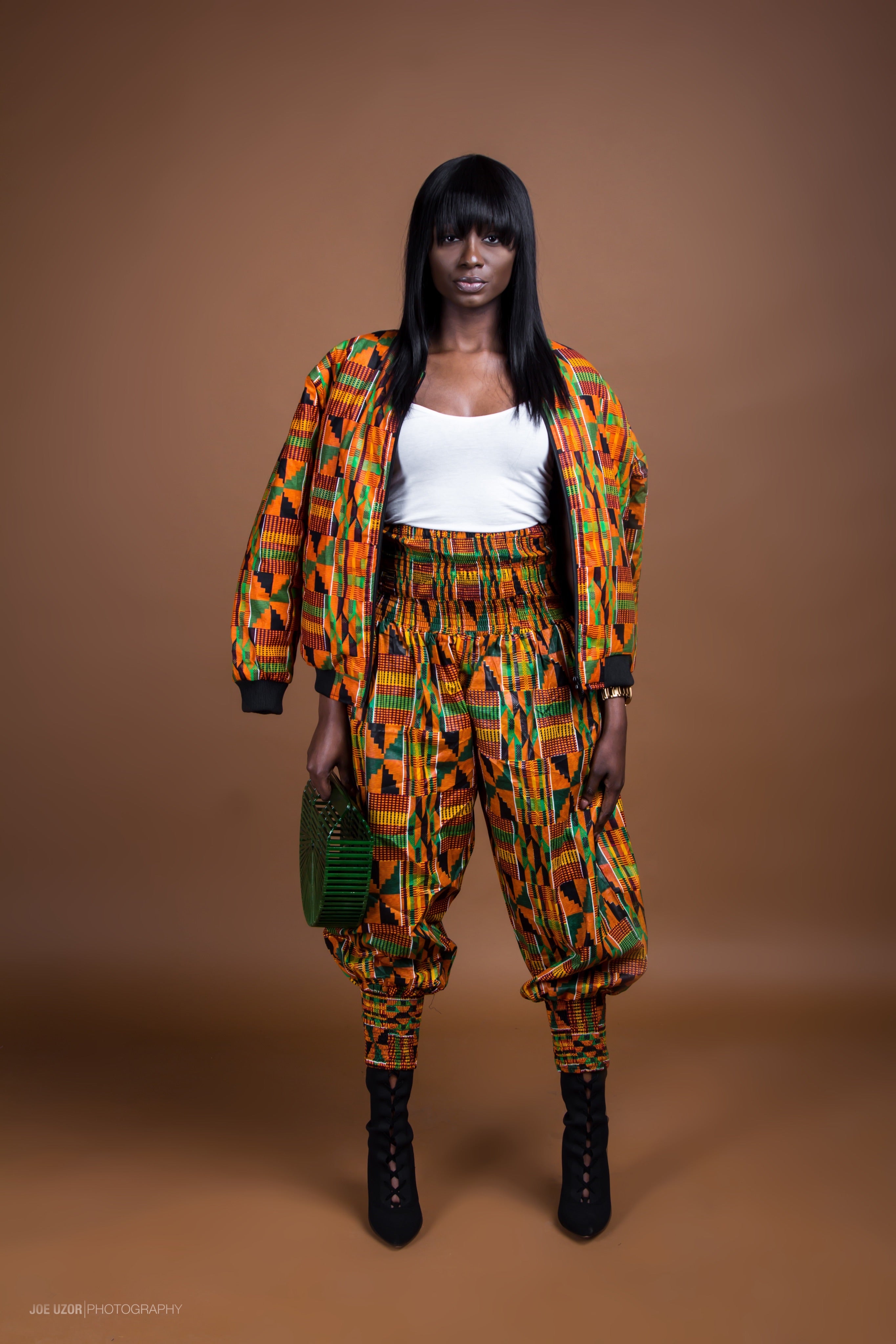Kente rew pants and scarf