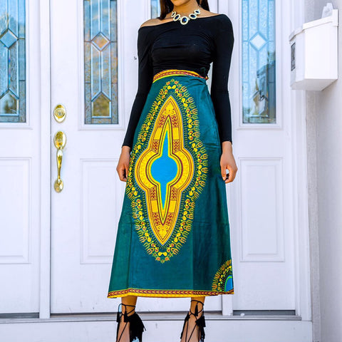 Olive wrap skirt